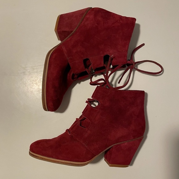 Burgundy Booties by Rachel Comey - Picture 1 of 4
